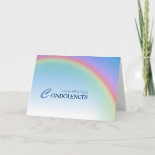 Carte Condolence arc-en-ciel