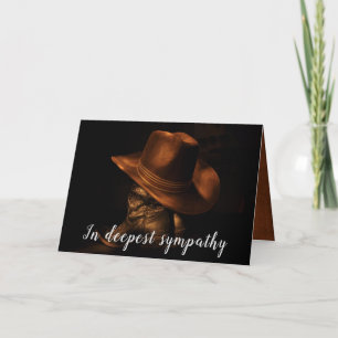 Carte Condolence des Casquettes et des bottes de cowboy