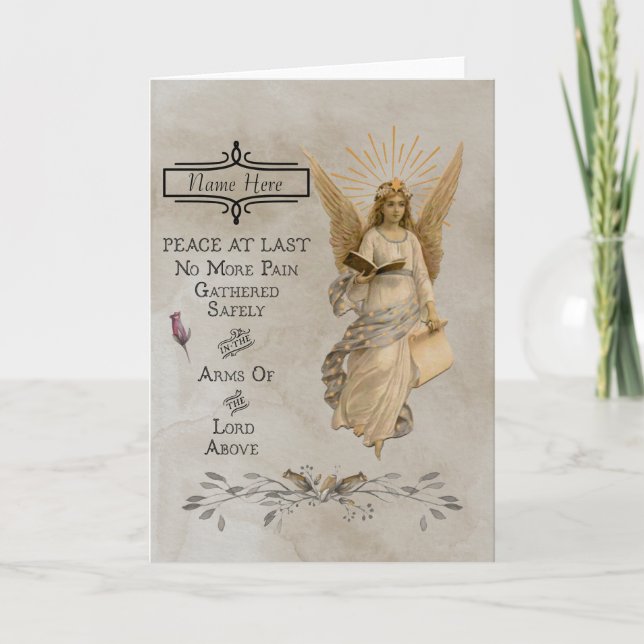 Carte Condolence/Sympathie personnalisée (Devant)