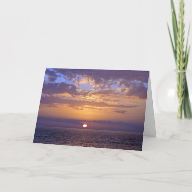 Carte Condolence Sympathy Purple Sunset (Devant)
