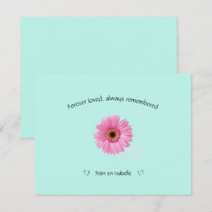 Carte condonleance avec fleur