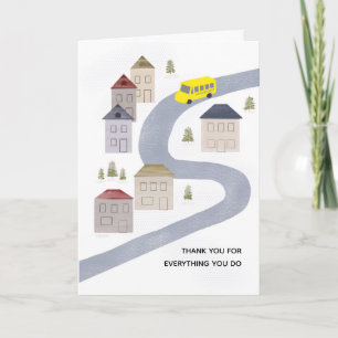 Carte Conducteur de bus Enseignant de l'école de Merci d