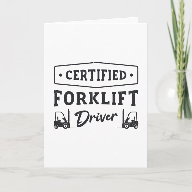 Carte Conducteur de chariot élévateur à fourche certifié (Devant)