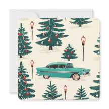 Conduite de Noël Turquoise du Milieu du Siècle