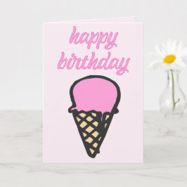 Carte Cone de crème glacée - Joyeux anniversaire
