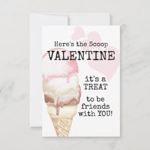 Carte Cone de crème glacée Saint-Valentin