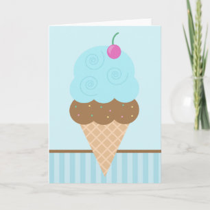 Carte Cone de glace bleue