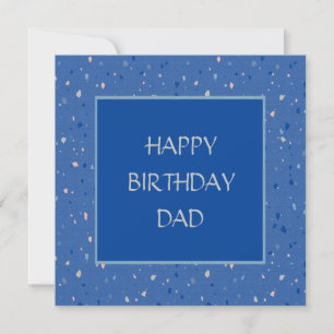 Carte confetti bleu amusant fête papa