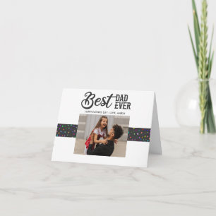 Carte Confetti coloré Meilleure Fête des pères papa jama