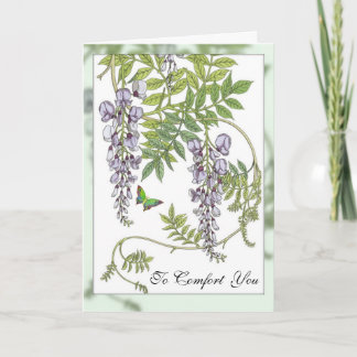 Carte Confort et Sympathie de la glycine violette