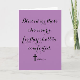Carte Confort pour ceux qui pleurent, Bible Verse Sympat
