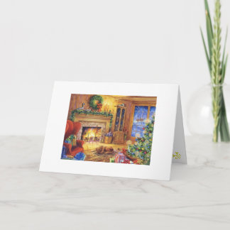 Carte confortable de Noël/vacances