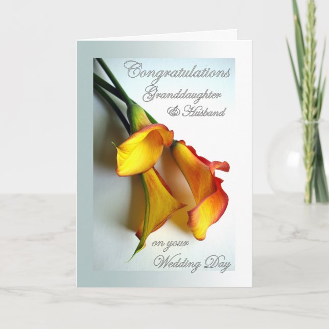 Carte Congrats à la petite-fille et au mari sur le (Devant)