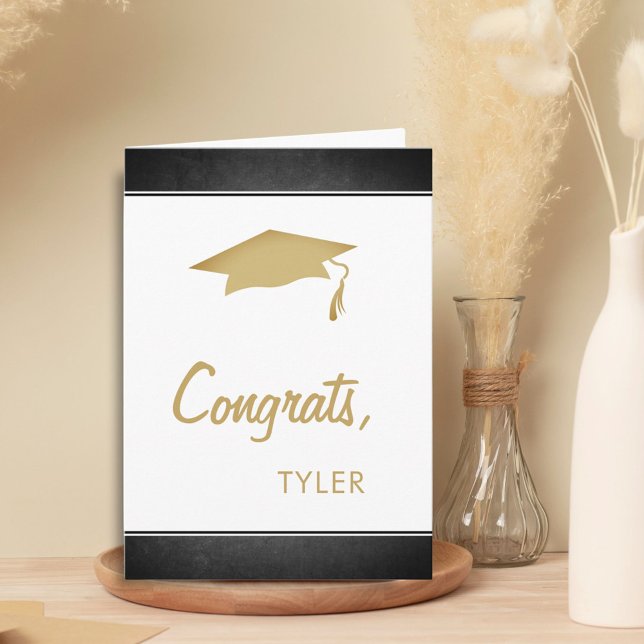 Carte Congrats de Chalkboard Moderne Diplômé (Créateur téléchargé)