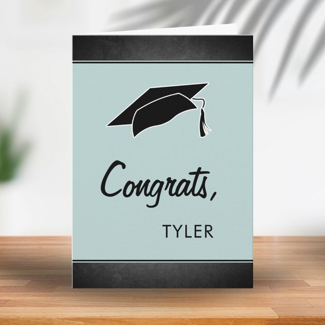 Carte Congrats de Chalkboard Moderne Diplômé (Créateur téléchargé)