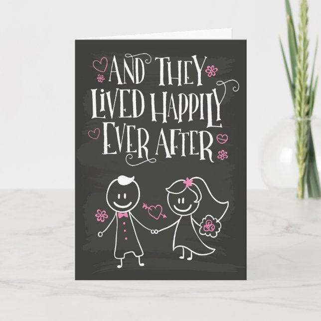 Carte Congrats, et They Lived Happily Ever After (Devant)
