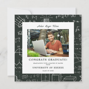 Carte Congrats modernes Math Arrière - plans Elements Di