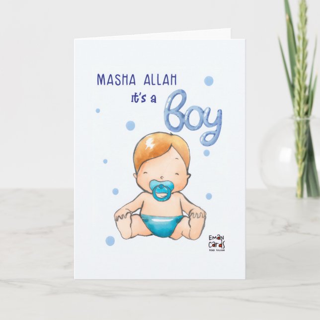 Carte Congratulations - Cute Baby Boy (Devant)