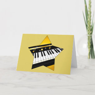 Carte Congratulations de piano recital star