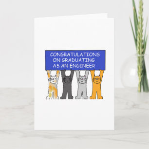 Carte Congratulations graduées d'Engineer