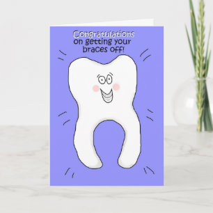 Carte Congratulations on Getting Your Braces Off Card