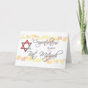 Carte Congratulations on your Bat Mitzvah-Fun/Colorful