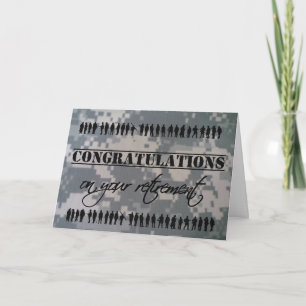 Carte Congratulations Retirement Military Service