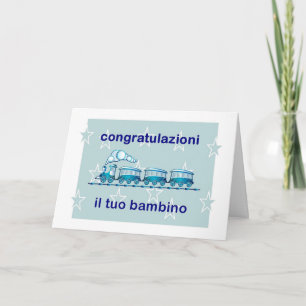 Carte Congratulazioni ! - Nouveau bébé en italien