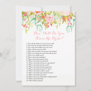 Carte Connais-tu bien la mariée ?