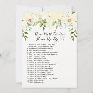 Carte Connais-tu bien la mariée ?