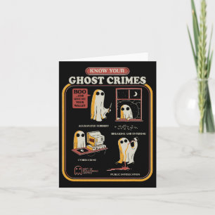 Carte Connaissez vos crimes fantômes Drôle Halloween