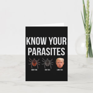 Carte Connaissez vos parasites vider le président Trump 