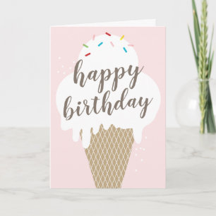 Carte Conne glacé heureux anniversaire plié salutation