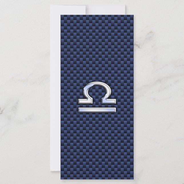 Carte Connexion Libra Zodiac Navy Blue Carbon Fiber (Devant)