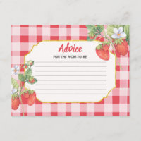 Carte conseil Aquarelle Berry Sweet Strawberry