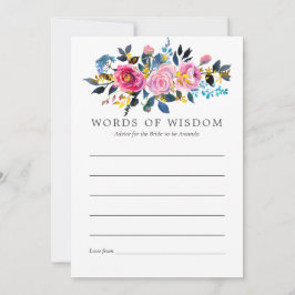 Carte Conseil Aquarelle couleur tendance Conseils floraux nuptia