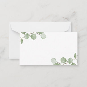 Carte Conseil Aquarelle Eucalyptus Mariage Conseils et souhaits