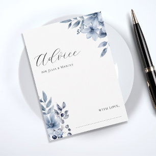 Carte Conseil Aquarelle Floral Quelque chose de bleu Fête des ma