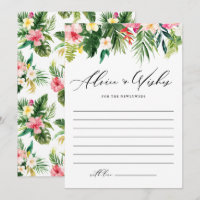 Aquarelle Tropical Plantes Mariage Garland