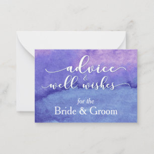 Carte Conseil Aquarelle violette "Conseil pour la mariée et la c