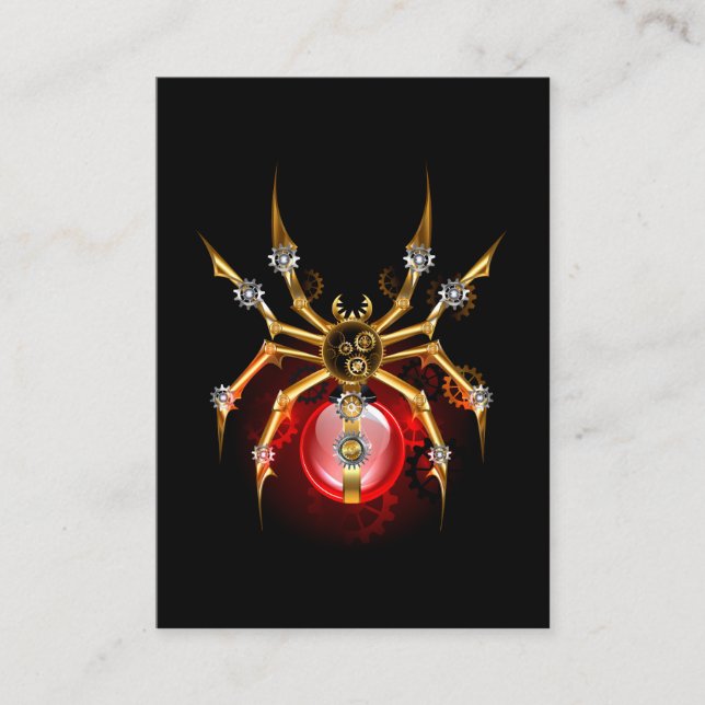 Carte Conseil Araignée en vapeur noire (Devant)