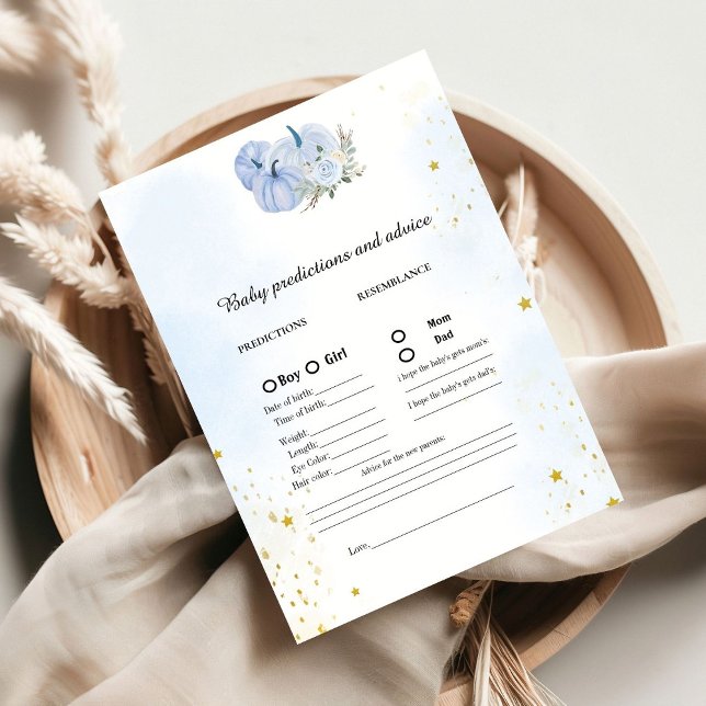 Carte Conseil Automne Pumpkin prédiction bébé bébé Douche bébé j (Créateur téléchargé)