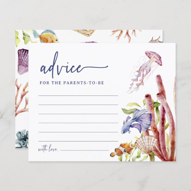 Carte conseil Baby shower (Devant / Derrière)