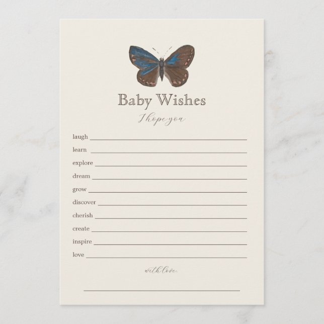 Carte Conseil Baby shower de voeux pour bébé (Devant)