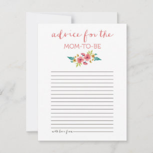 Carte conseil Baby shower Floral Posited