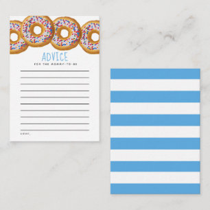 Carte Conseil Baby shower moderne Donut Boys saupoudrer
