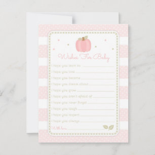 Carte Conseil Baby shower rose Citrouille Wives for Baby