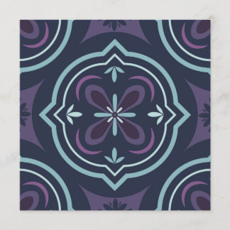 Carte Conseil blueish floral tiling pattern