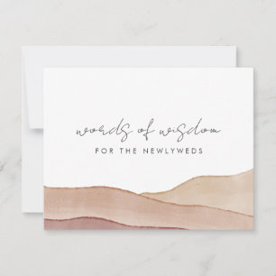 Carte Conseil Boho Aquarelle Abstraite Classique Mots de sagesse