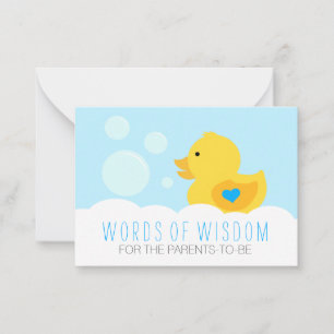 Carte Conseil Boule en caoutchouc Bubble Bain garçon Baby shower